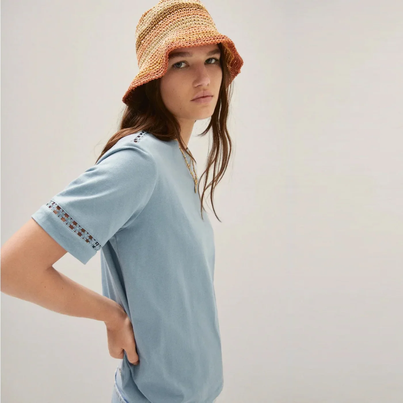 Embroidered Accent T-Shirt - Image 3